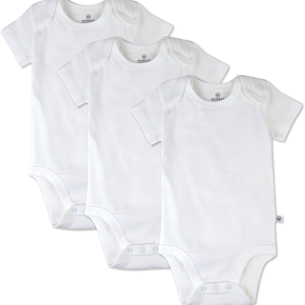 NWT The Honest Company White Baby Bodysuit Onesies